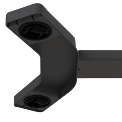 Kontorbord-Skrivebord HOME4YOU Ergo med ett ben 70x40x67,5-106 cm manuell, svart