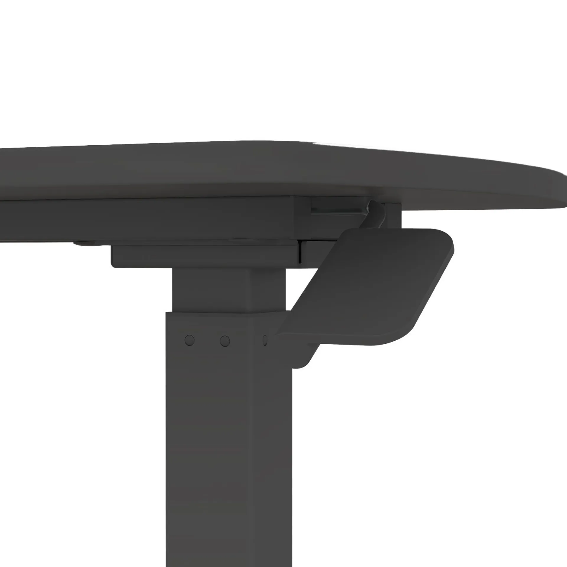 Kontorbord-Skrivebord HOME4YOU Ergo med ett ben 70x40x67,5-106 cm manuell, svart
