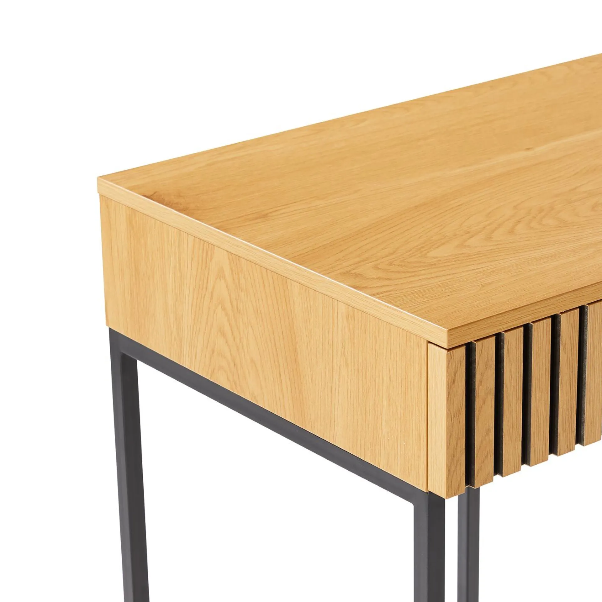 Kontorbord-Skrivebord HOME4YOU Hampton 120x50x79 cm melamin med eikebark eikebark / svart