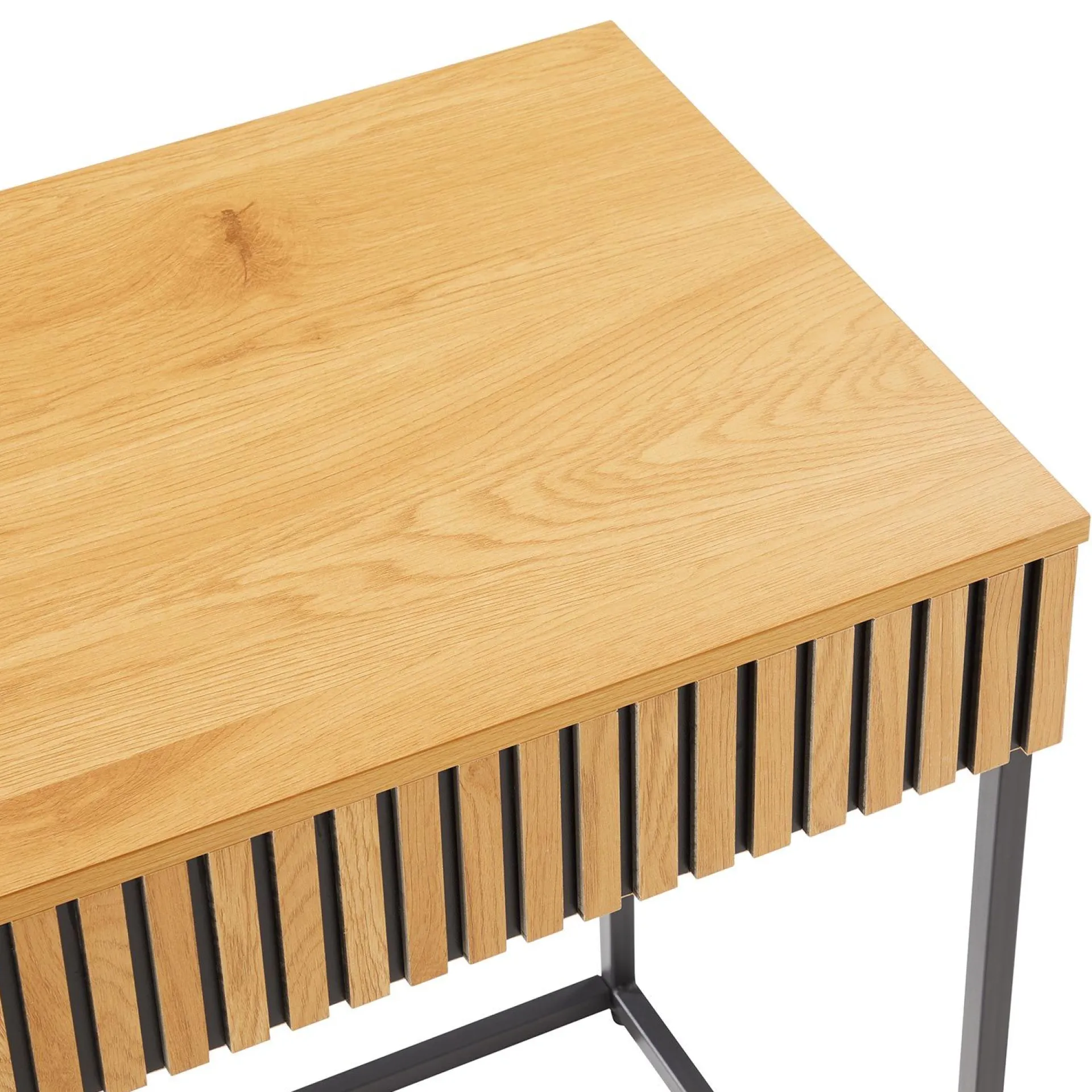 Kontorbord-Skrivebord HOME4YOU Hampton 120x50x79 cm melamin med eikebark eikebark / svart