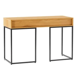 Kontorbord-Skrivebord HOME4YOU Hampton 120x50x79 cm melamin med eikebark eikebark / svart
