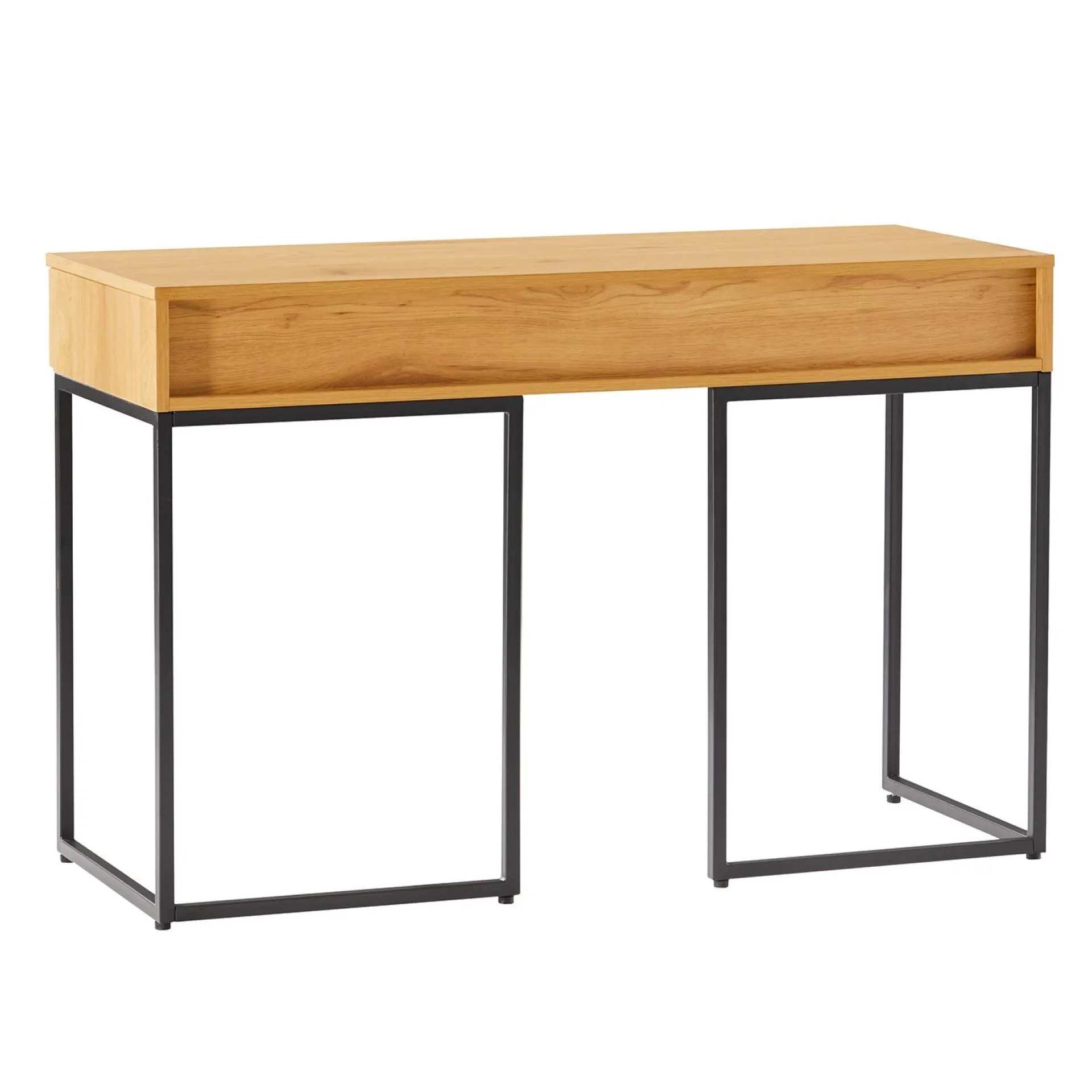 Kontorbord-Skrivebord HOME4YOU Hampton 120x50x79 cm melamin med eikebark eikebark / svart