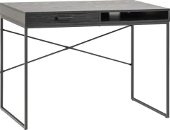 Kontorbord-Skrivebord HOME4YOU Seaford 110x45x75 cm Svart