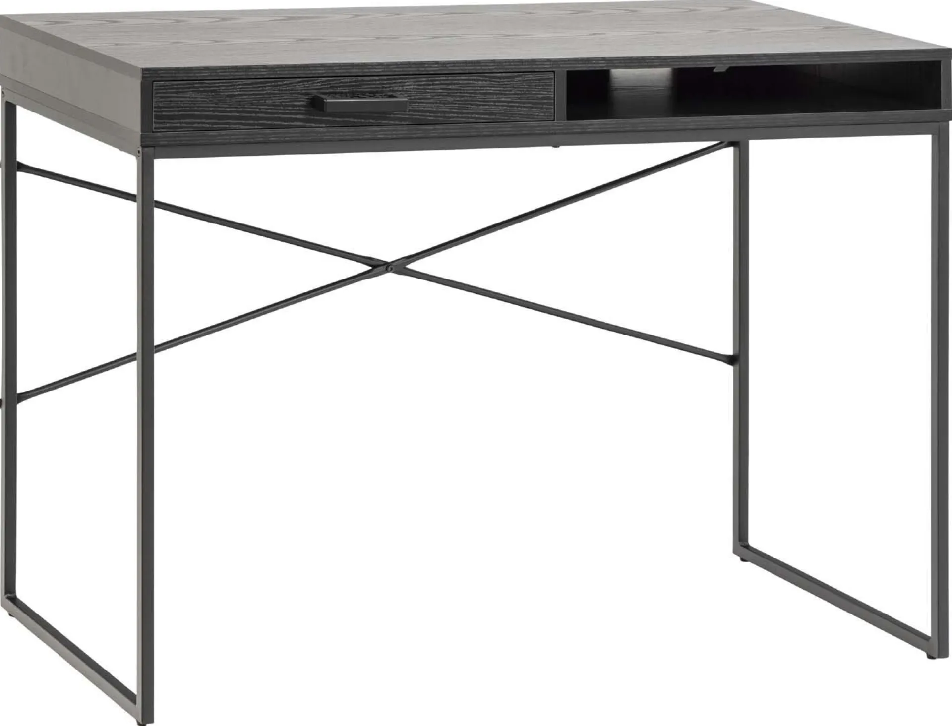 Kontorbord-Skrivebord HOME4YOU Seaford 110x45x75 cm Svart