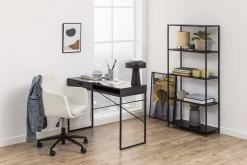 Kontorbord-Skrivebord HOME4YOU Seaford 110x45x75 cm Svart