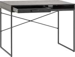 Kontorbord-Skrivebord HOME4YOU Seaford 110x45x75 cm Svart