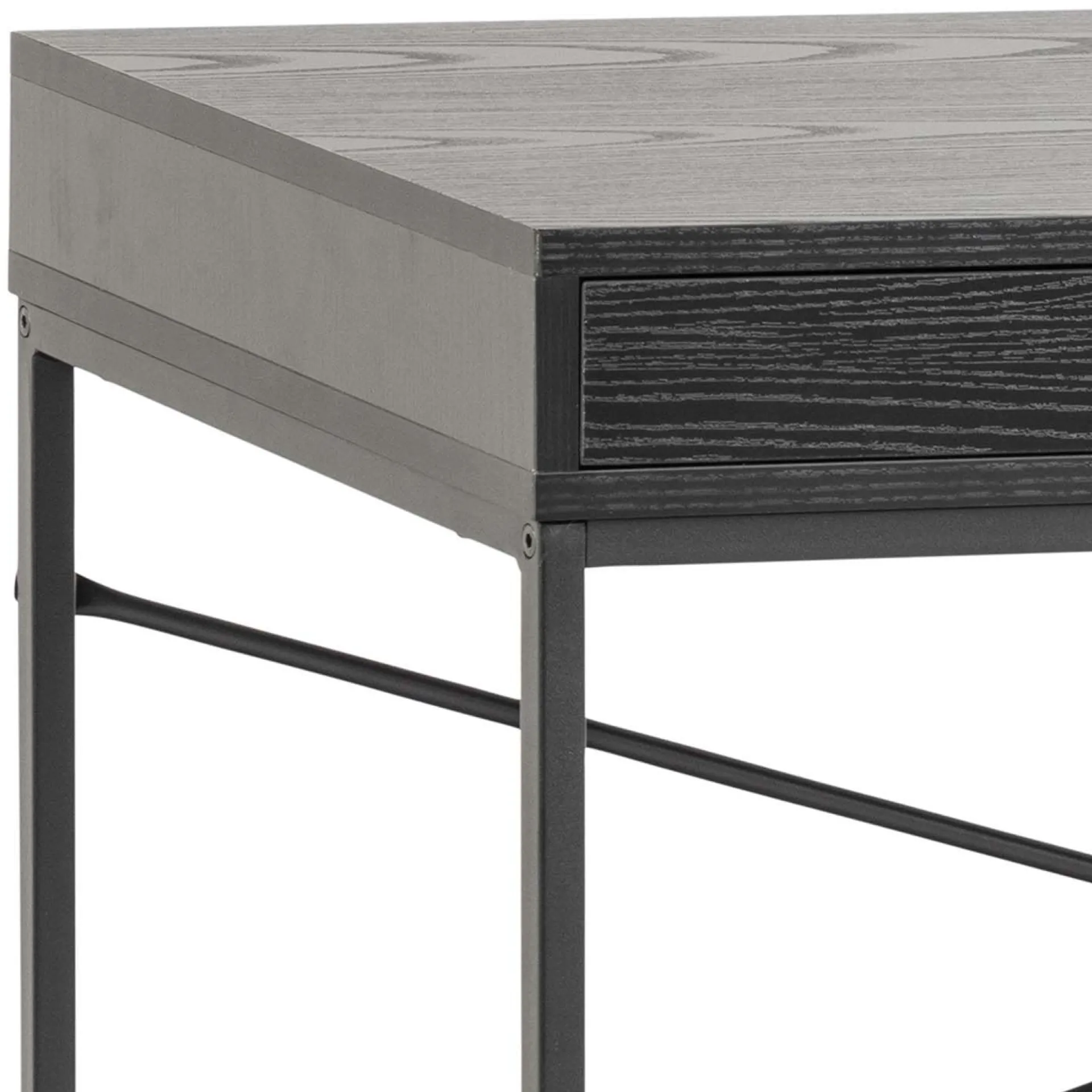 Kontorbord-Skrivebord HOME4YOU Seaford 110x45x75 cm Svart