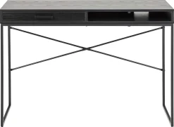 Kontorbord-Skrivebord HOME4YOU Seaford 110x45x75 cm Svart