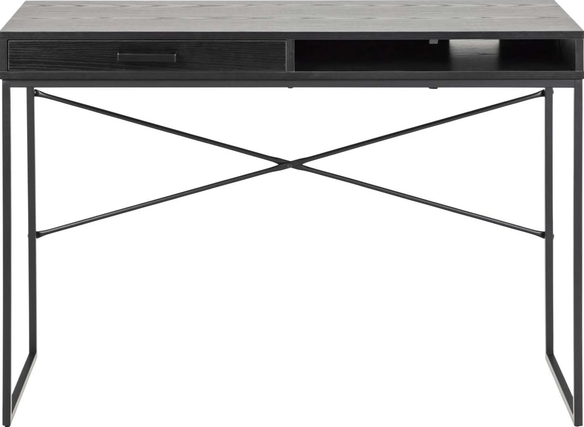 Kontorbord-Skrivebord HOME4YOU Seaford 110x45x75 cm Svart