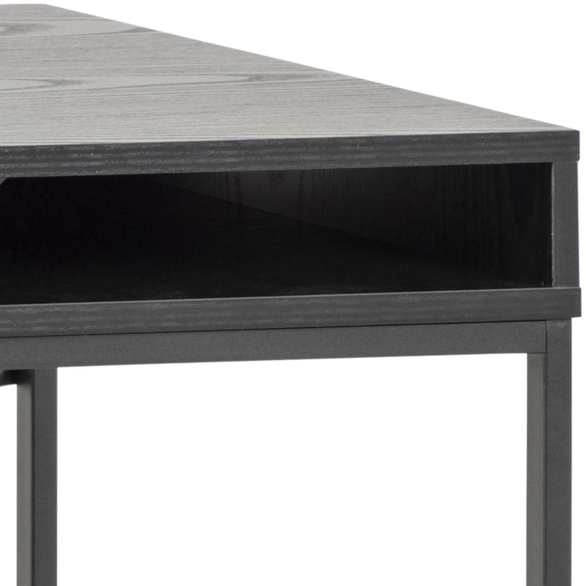 Kontorbord-Skrivebord HOME4YOU Seaford 110x45x75 cm Svart
