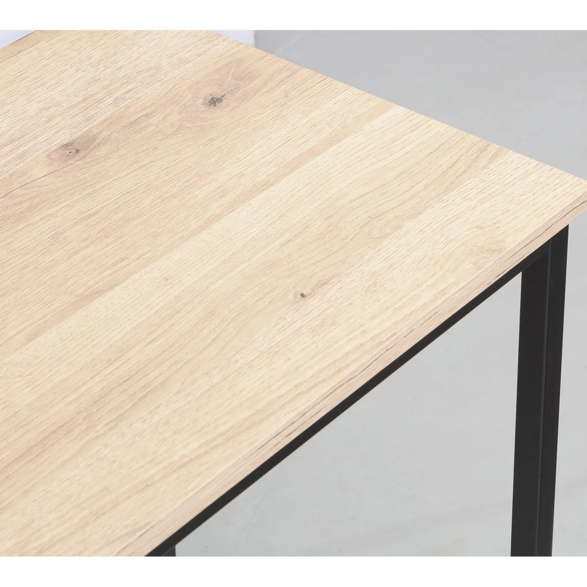 Kontorbord-Skrivebord/hylle HOME4YOU Lester 84x40x160 cm melamin lyst tre / svart