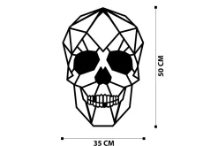 Skilt-Skull Veggdekor Svart