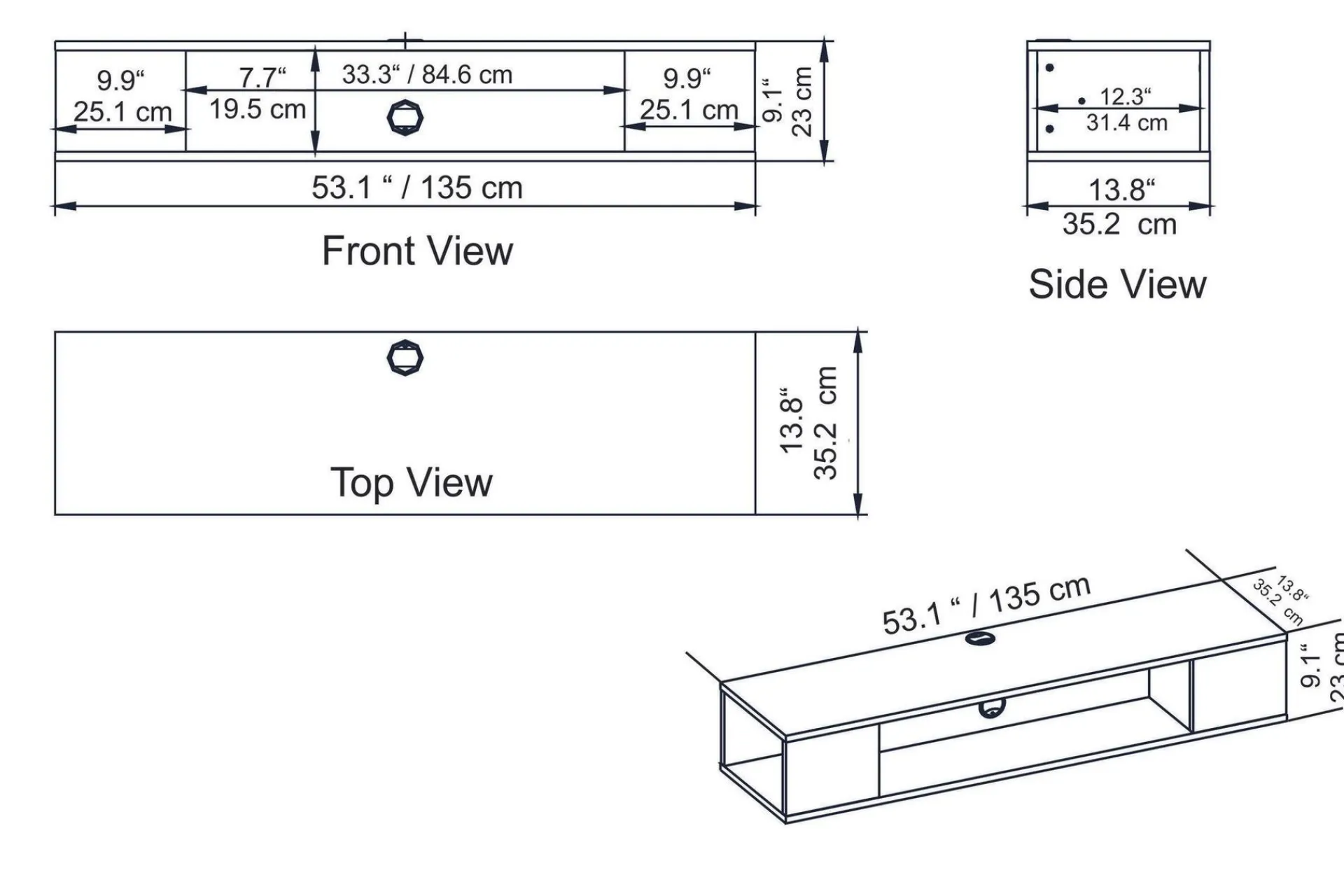 Skuteryd TV-benk 135 cm