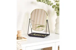 Sminkspegel Beliani Correze Guld/svart GOLD||Black