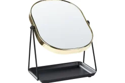 Sminkspegel Beliani Correze Guld/svart GOLD||Black