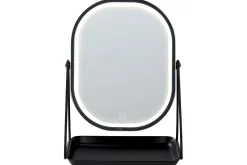 Sminkespeil-Sminkspegel Beliani Dordogne Guld/svart Silver||Black Sølv,Svart