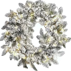 Snødekt julekrans Sundo