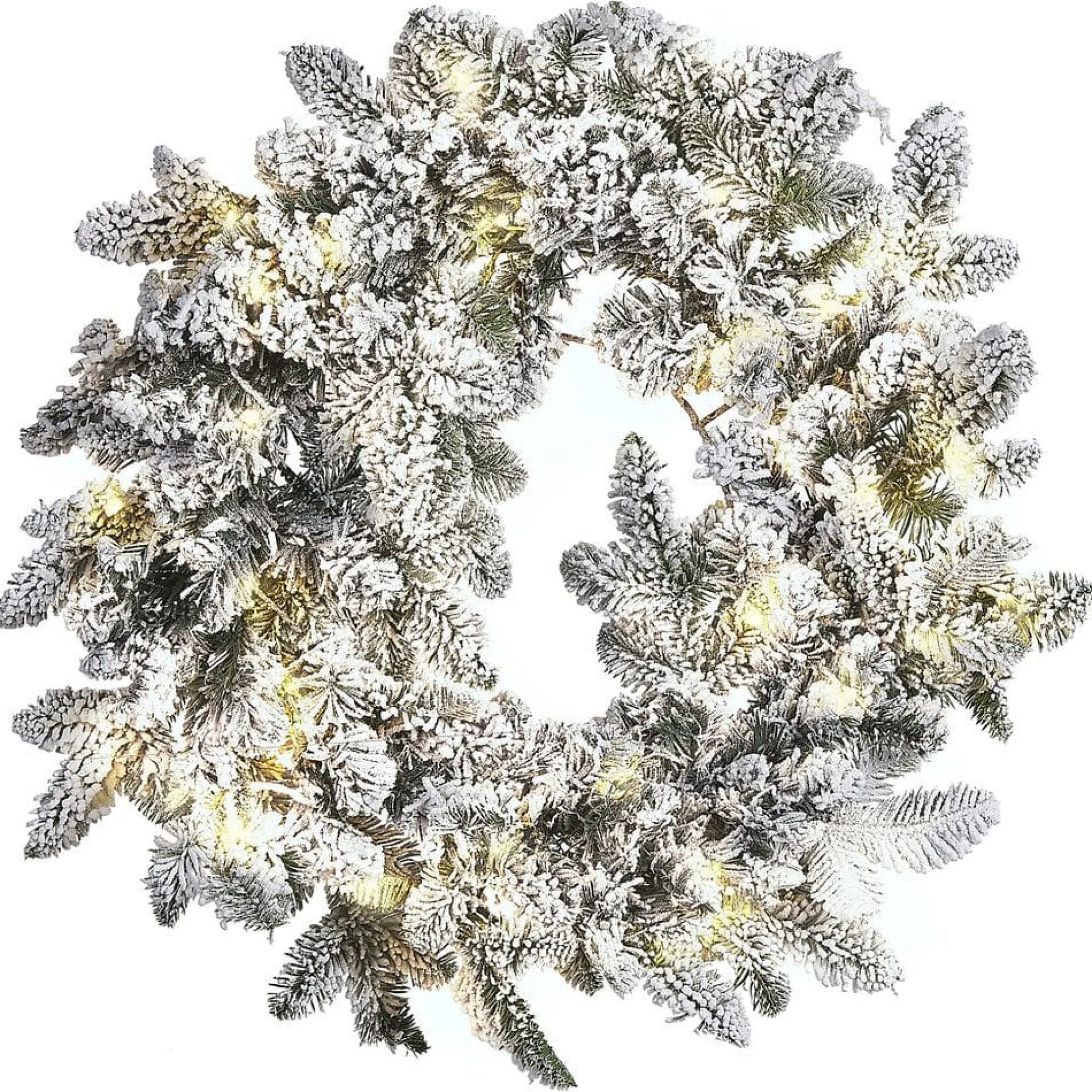 Snødekt julekrans Sundo