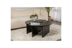 Avlastningsbord|Sofabord-Sofabord Haruya Tre Svart Kullgrå