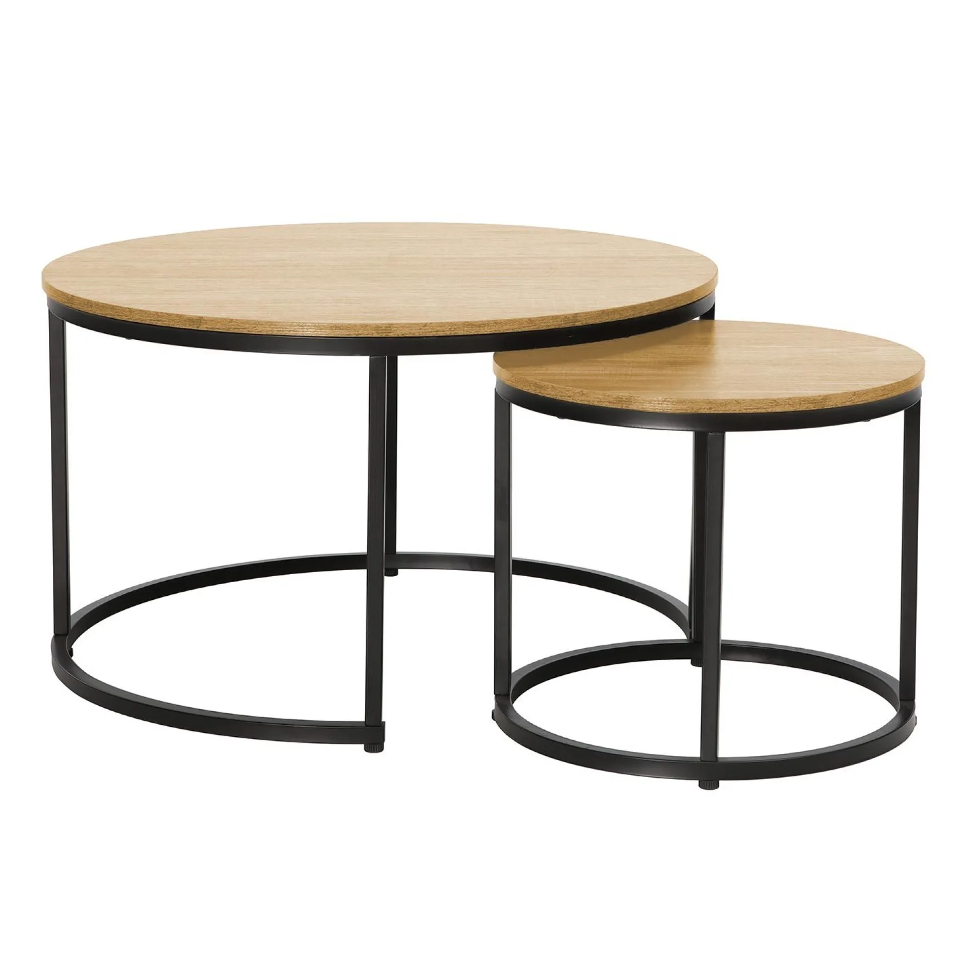 Sofabord-Sofabord HOME4YOU Hedvig 2 stk. sett, ask/svart Ask / svart