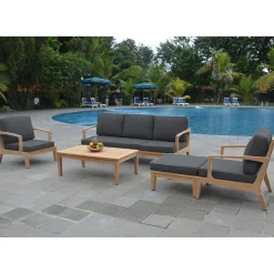 Sofabord HOME4YOU Maldive 120x80x45 cm teak