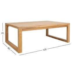Loungebord & Sofabord Utendørs|Balkongmøbler-Sofabord HOME4YOU Serenity 120x80x45 cm teak Brun