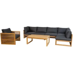 Loungebord & Sofabord Utendørs|Balkongmøbler-Sofabord HOME4YOU Serenity 120x80x45 cm teak Brun