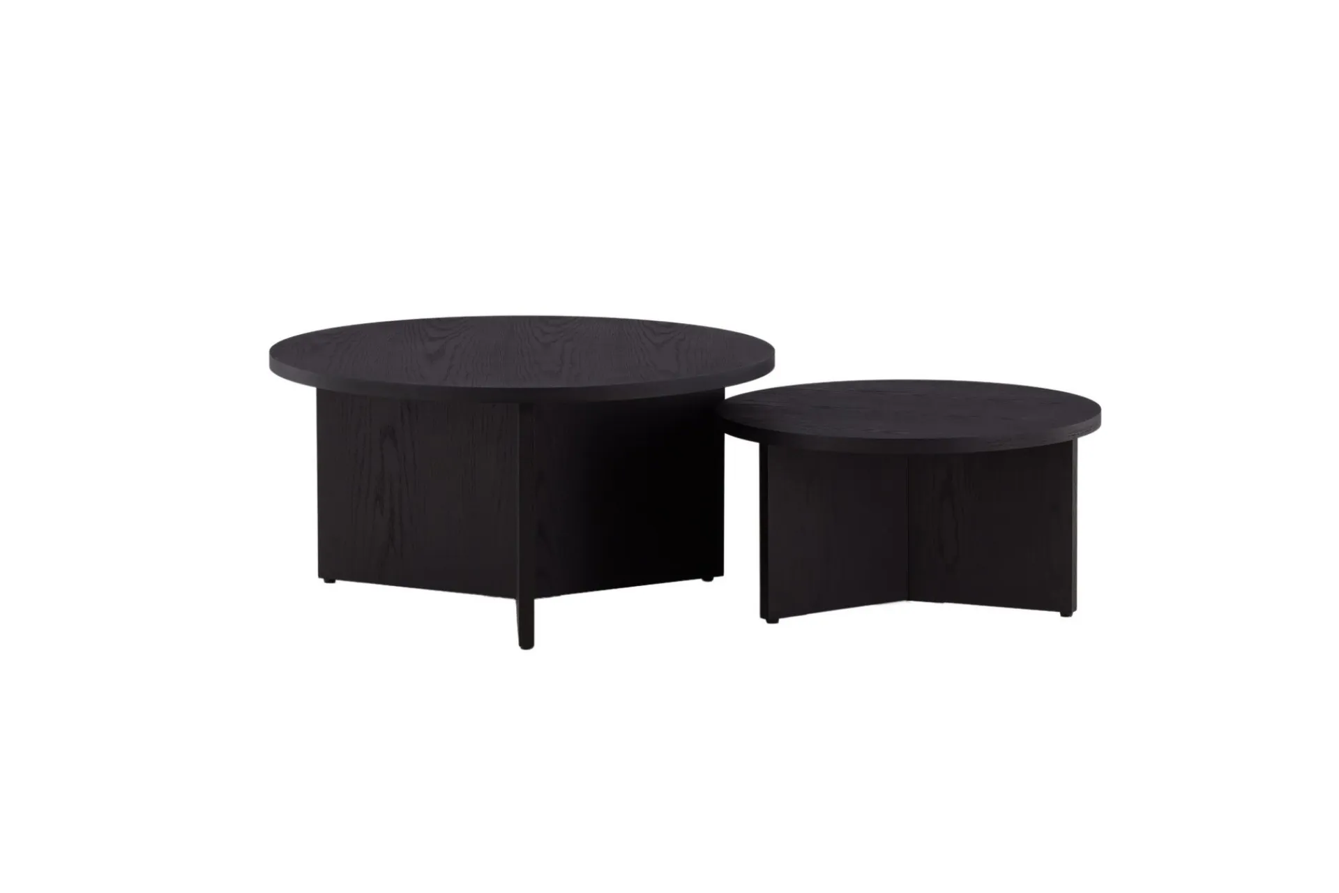 Venture Home Sofabordsett Saltø 2stk Runde 85 cm/65 cm Tre