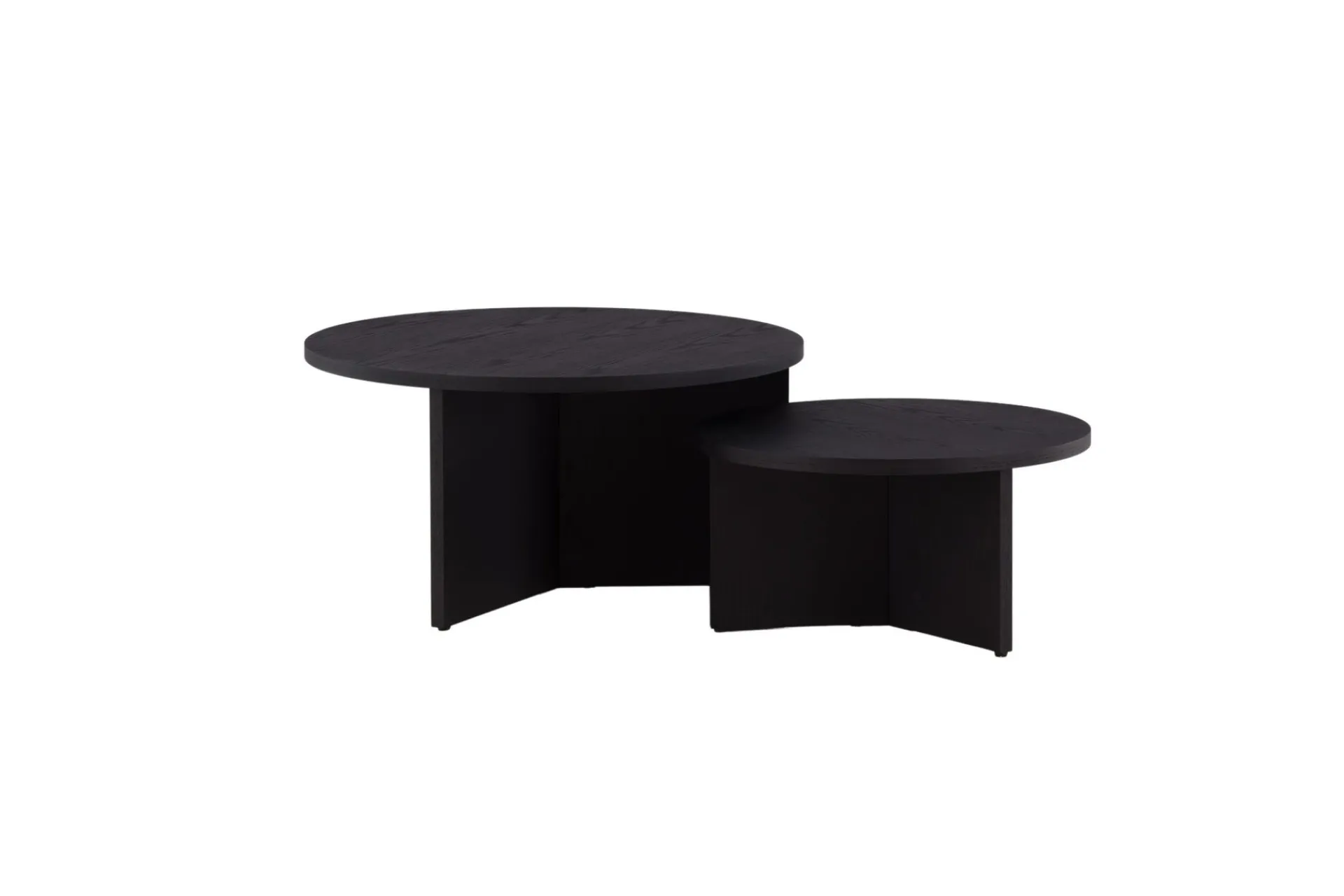 Venture Home Sofabordsett Saltø 2stk Runde 85 cm/65 cm Tre