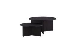 Venture Home Sofabordsett Saltø 2stk Runde 85 cm/65 cm Tre