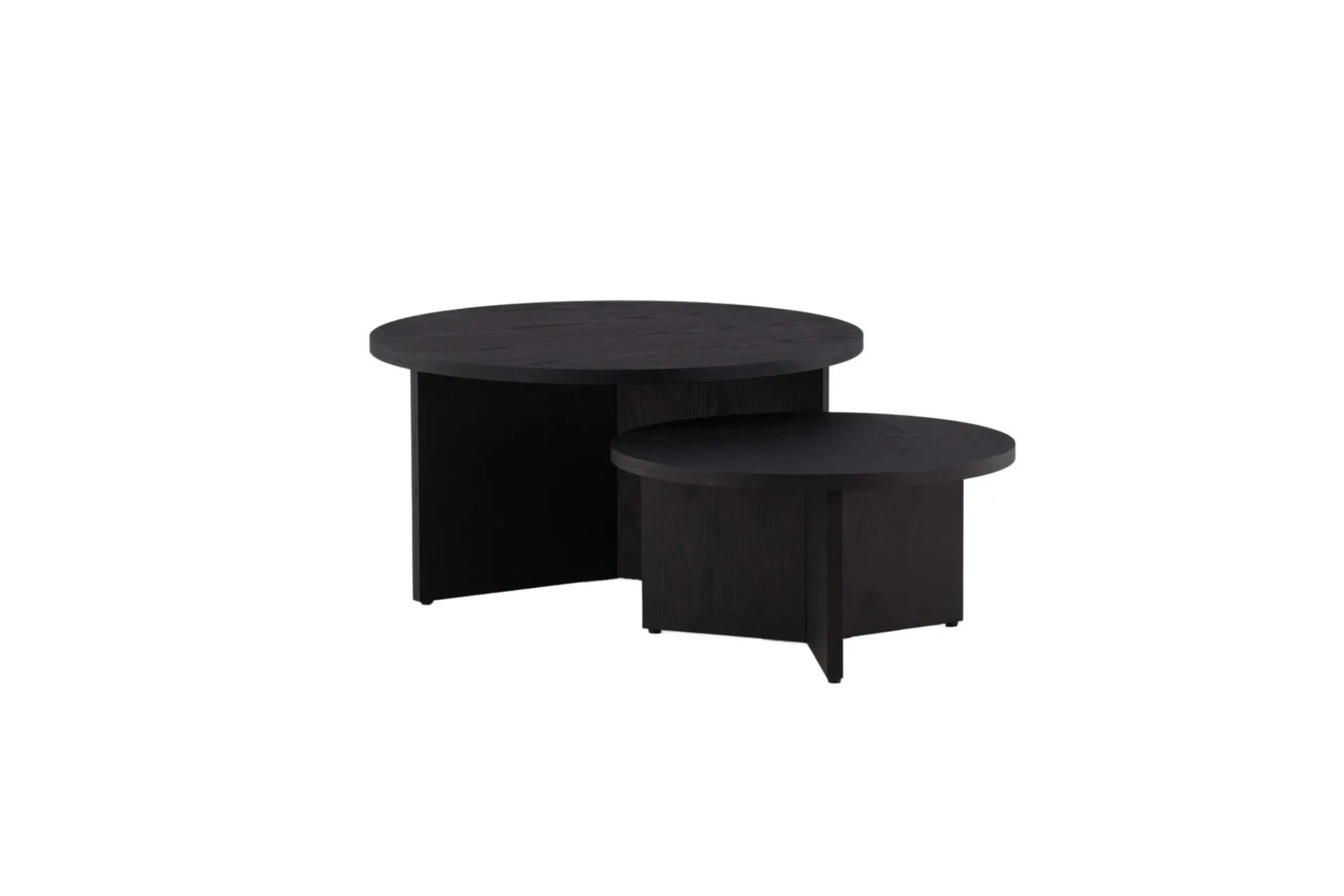Venture Home Sofabordsett Saltø 2stk Runde 85 cm/65 cm Tre