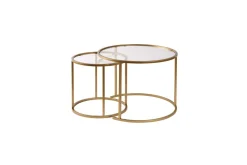 Sofabordsett 2 stykker Rikiya Liten transparent