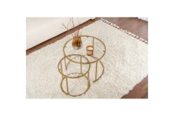 Sofabordsett 2 stykker Rikiya Liten transparent