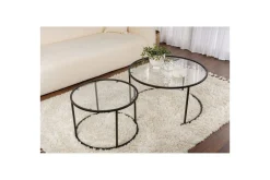 Sofabordsett 2 stykker Rikiya Transparent