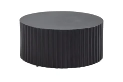 Wohnling Sofabord-Sofabord Rund 67 cm Metalliske Striper Optikk Moderne Look Svart