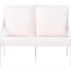 Veranda & Terrasse|Loungesett-Sofagruppe utendørs med bord 4-seter Ustica Hvit/Svart