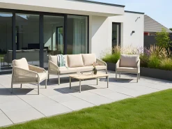Veranda & Terrasse|Loungesett-Sofagruppe utendørs med bord 5-seter Murato Beige