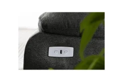 Loft24 Sofa 2-seter Lannilis Antrasitt, Stoff/tre/metall
