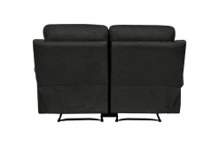 Loft24 Sofa 2-seter Lannilis Antrasitt, Stoff/tre/metall