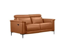 Loft24 Sofa 2-seter Lund Kognac, Lær/PU, Elektrisk recliner