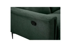 Loft24 Sofa 2-seter Lund Mørk grønn, Belfast-stoff, Manuell hvilestol