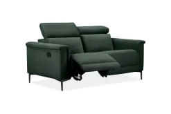 Loft24 Sofa 2-seter Lund Mørk grønn, Belfast-stoff, Manuell hvilestol