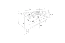 Loft24 Sofa 2-seter Marseille Smaragdgrønn