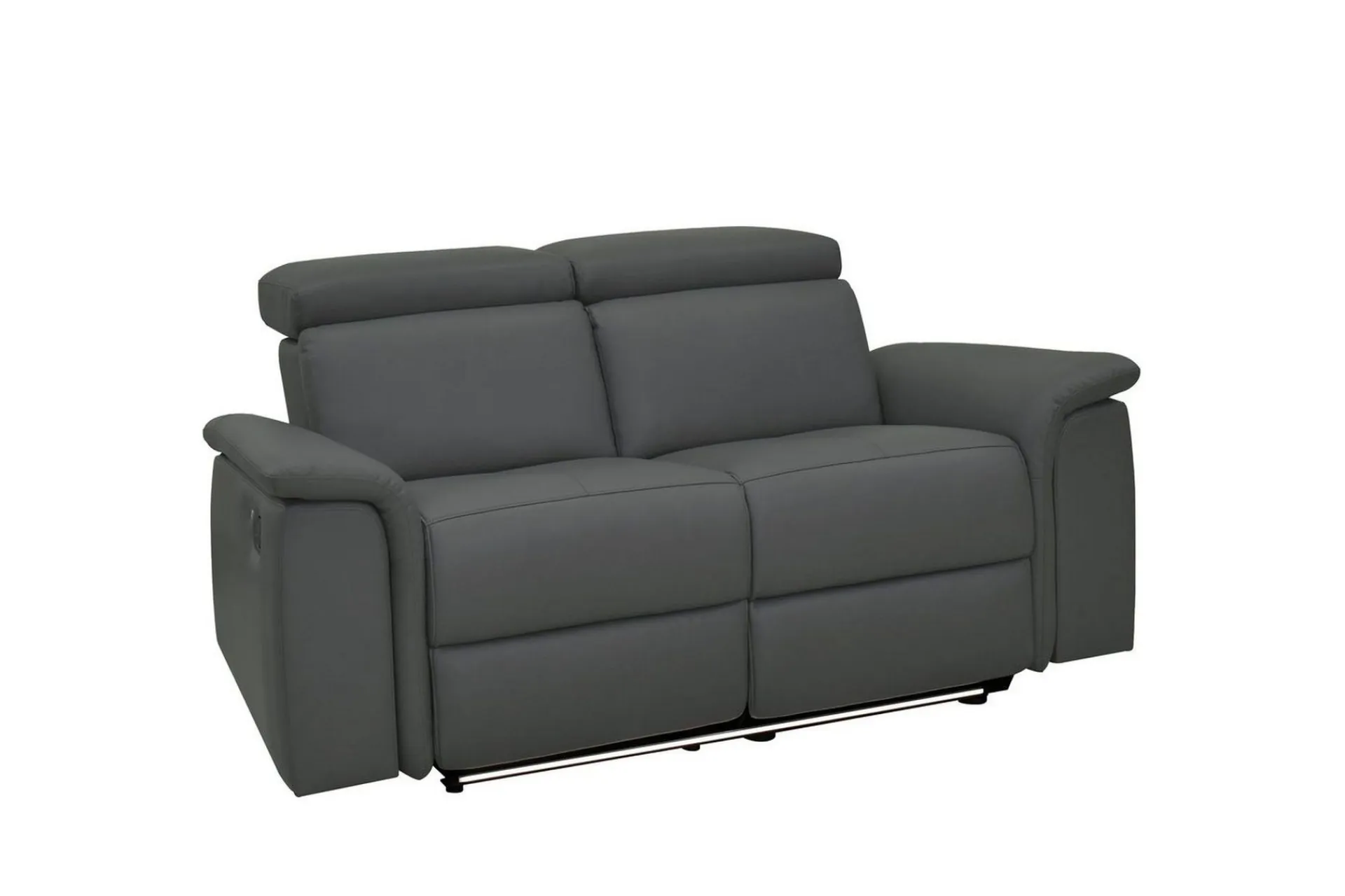 Loft24 Sofa 2-seter Pareli Grå, Lær/PU, Elektrisk recliner