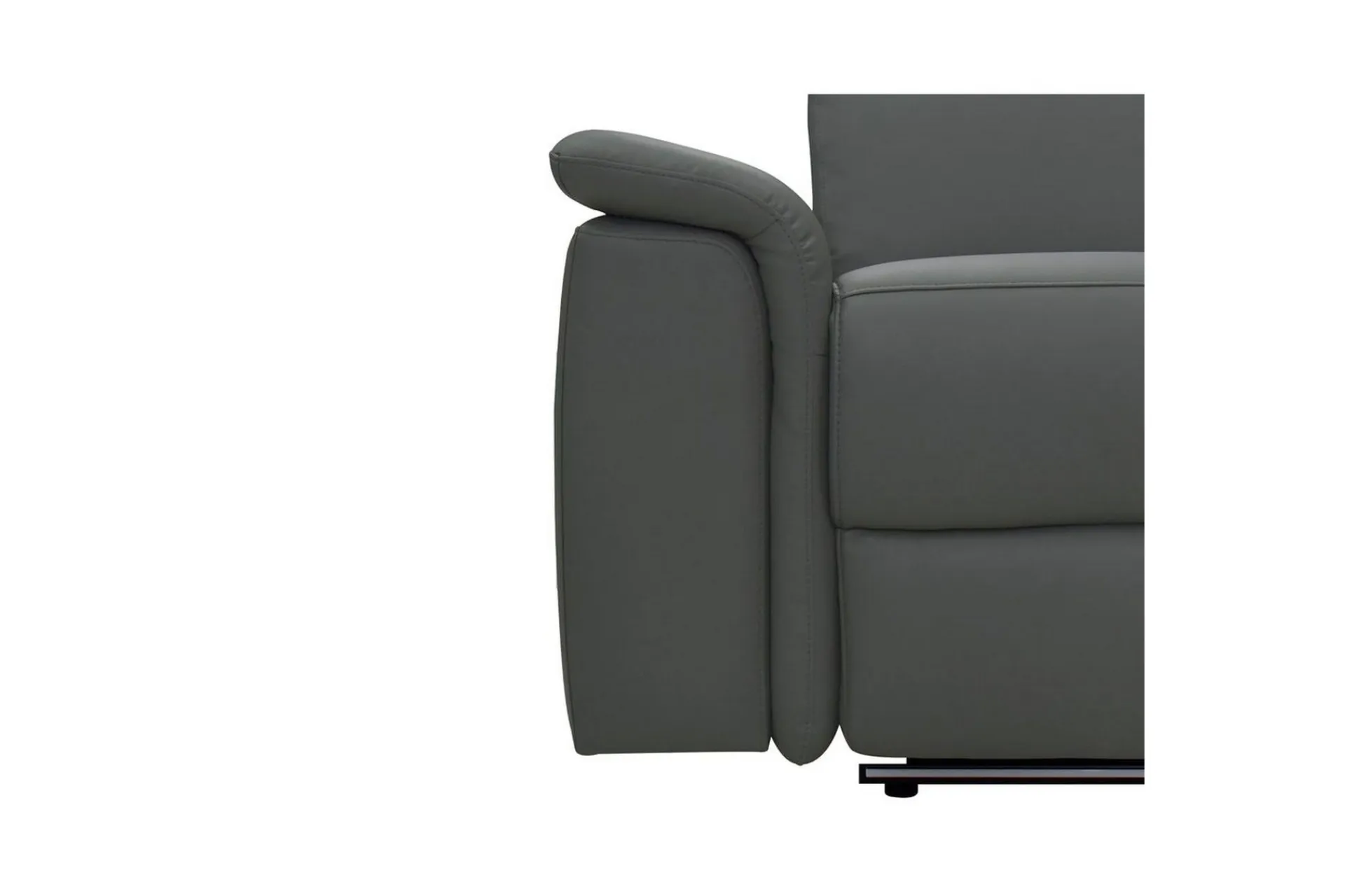 Loft24 Sofa 2-seter Pareli Grå, Lær/PU, Elektrisk recliner