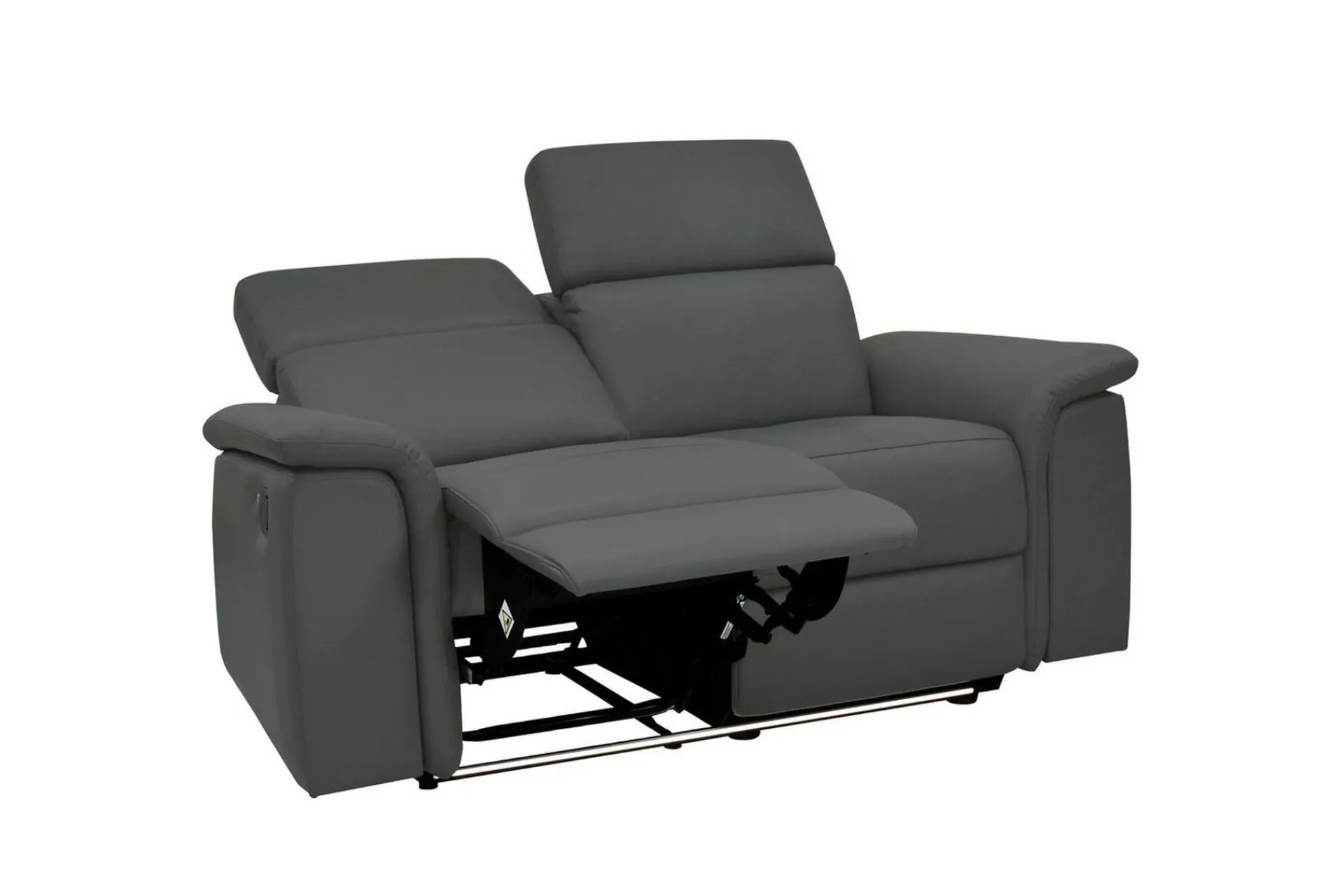 Loft24 Sofa 2-seter Pareli Grå, Lær/PU, Elektrisk recliner