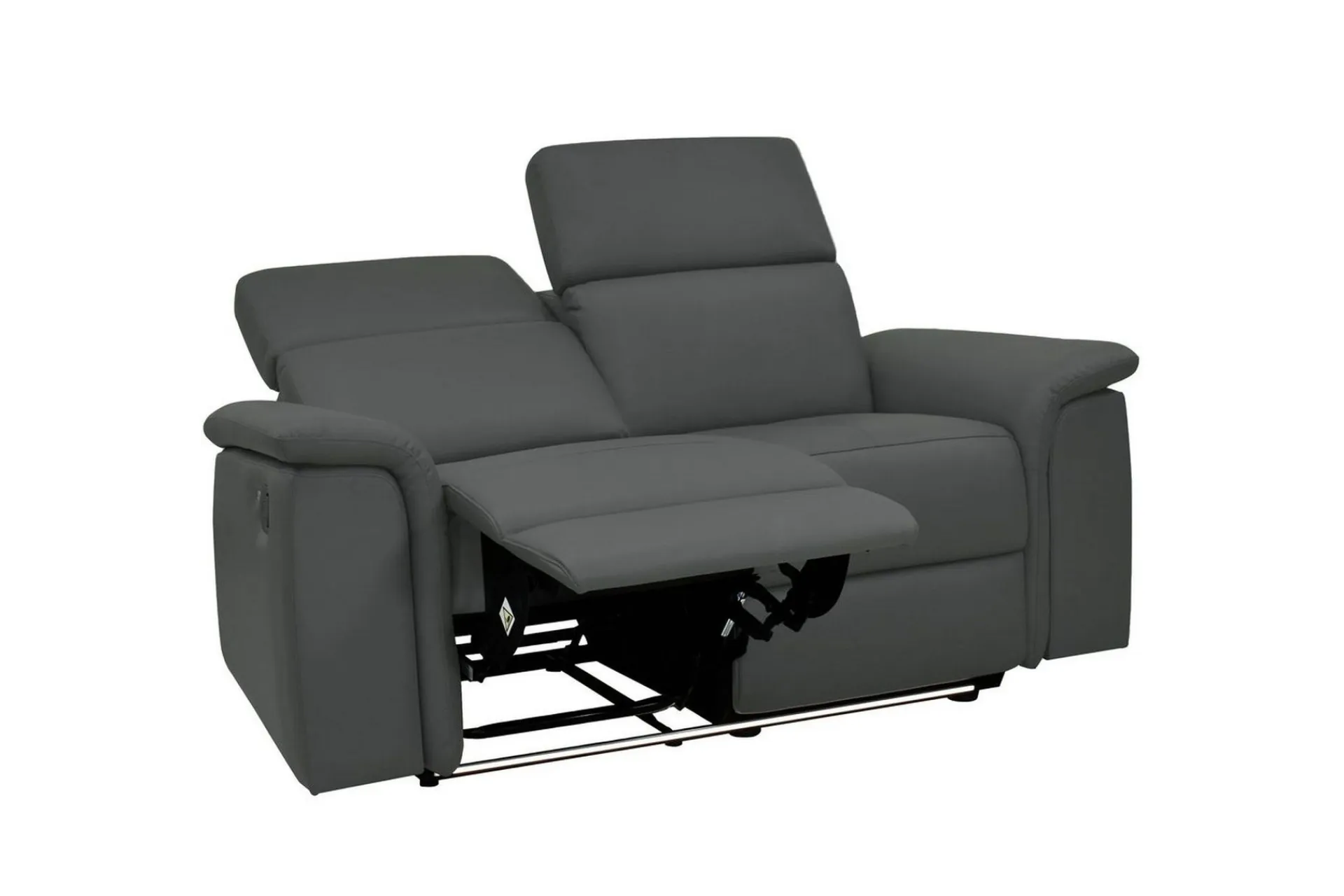 Loft24 2 Seter Sofa-Sofa 2-seter Pareli Grå, Lær/PU, Manuell hvilestol Grey