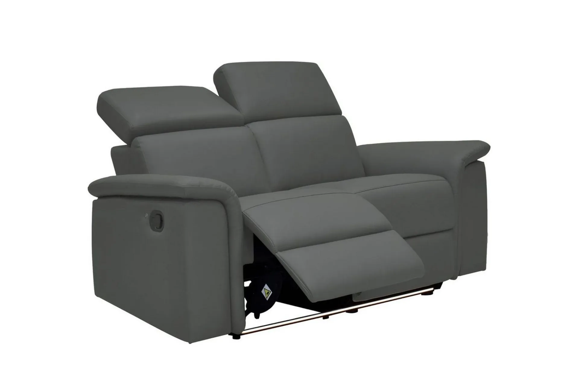 Loft24 2 Seter Sofa-Sofa 2-seter Pareli Grå, Lær/PU, Manuell hvilestol Grey