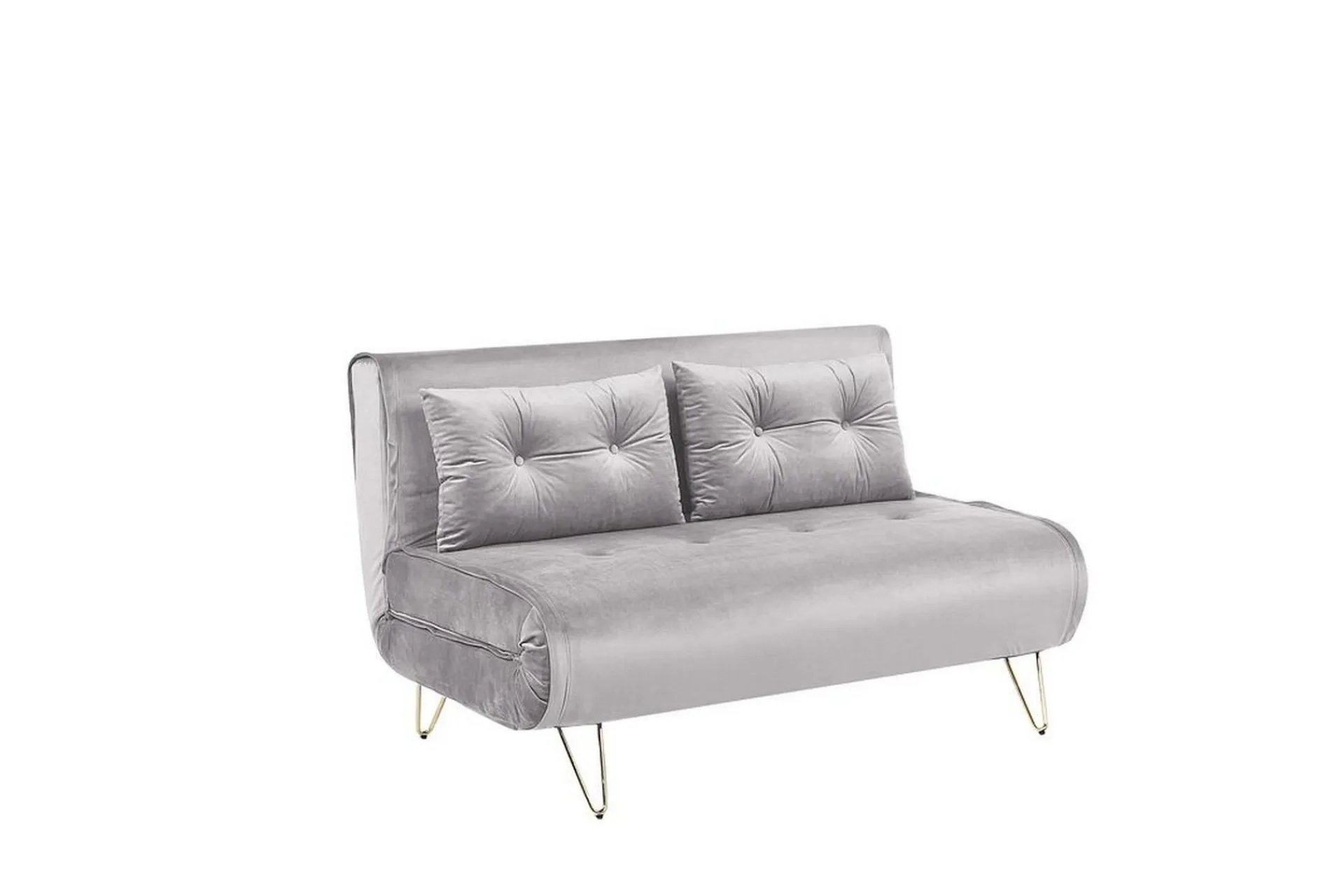 Velour Sofa & Fløyel Sofa|Sovesofaer-Sofa 2-seters Fløyel grå VESTFOLD Grey