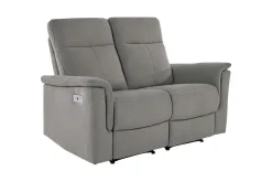 Loft24 2 Seter Sofa-Sofa 2-seter Southbrook Lys grå, Stoff/tre/metall, Elektrisk recliner Lysegrå